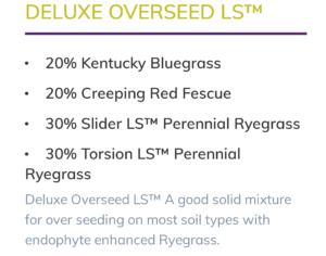 Deluxe Overseed Lawn Seed Ingredients